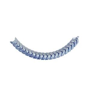 Vtg 60s Silver Tone Chevron Bracelet MCM Chunky Statement 50s